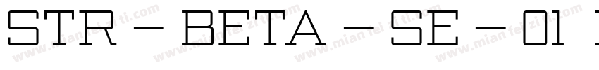 STR_BETA_SE_01 Norma字体转换